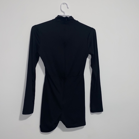 February Mock Neck Romper - Black - Picture 2 of 2